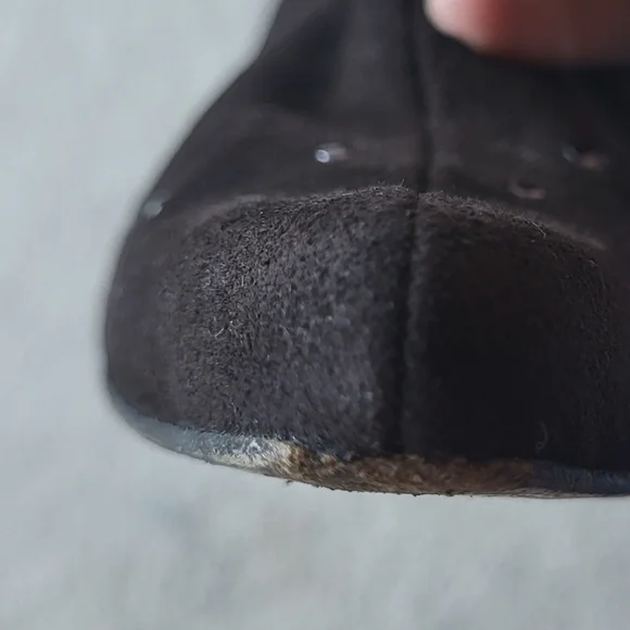 Coup D'Etat Chocolate Suede Tall Heeled Studded Zip Boots Size 9 B - Picture 10 of 11